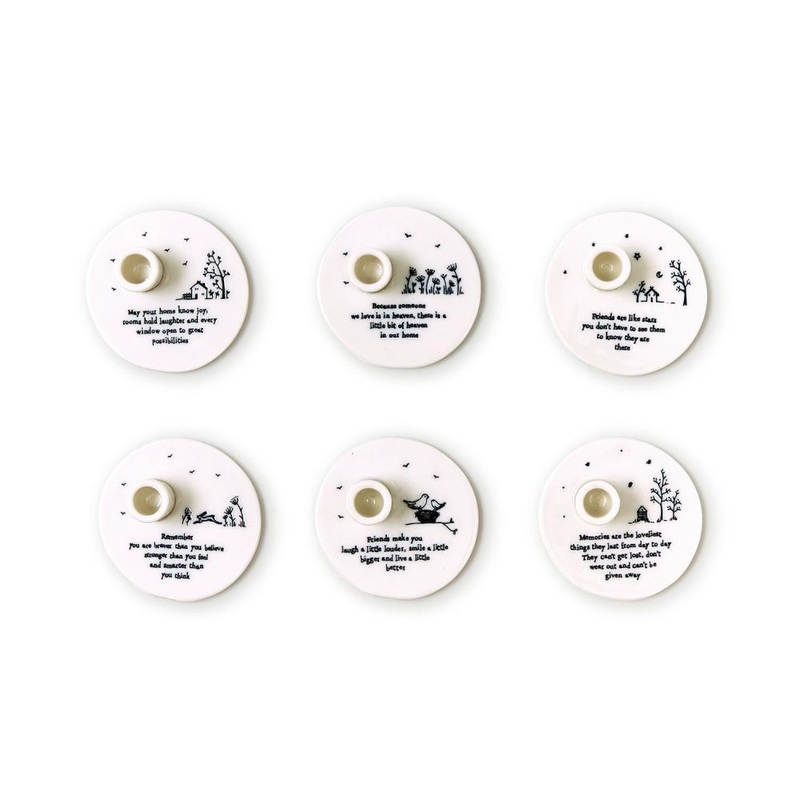 Two’s Company 18-Pieces Single Candleholder in Gift Box In 6 Designs – Porcelain