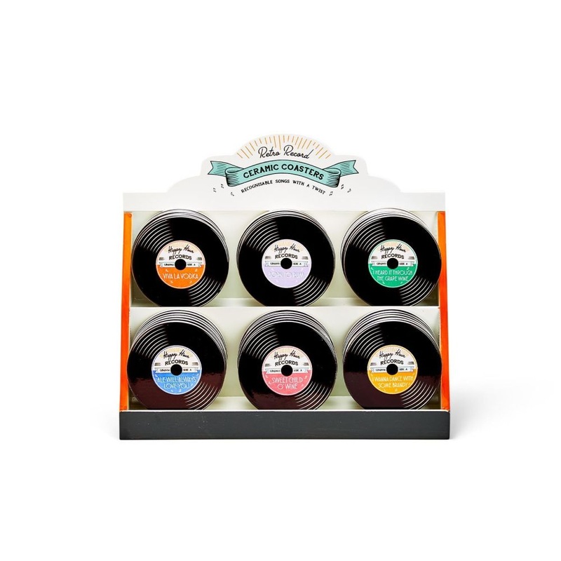 Two’s Company 48-Pieces Records Coaster in 6 Designs
