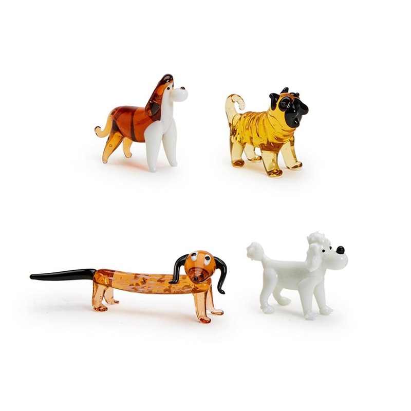 Two’s Company Best Friends Glass Figurine in Gift Box 16-Pieces In 4 Styles