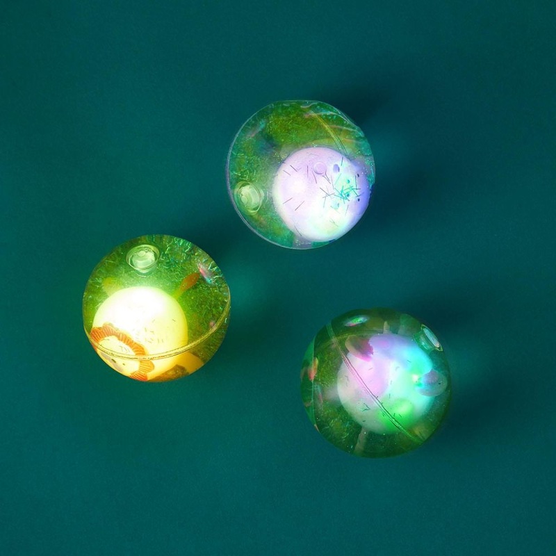 Two’s Company Refill for Bounce and Pounce Safari 36-Pieces LED and Glitter Bouncing Ball In 3 Designs