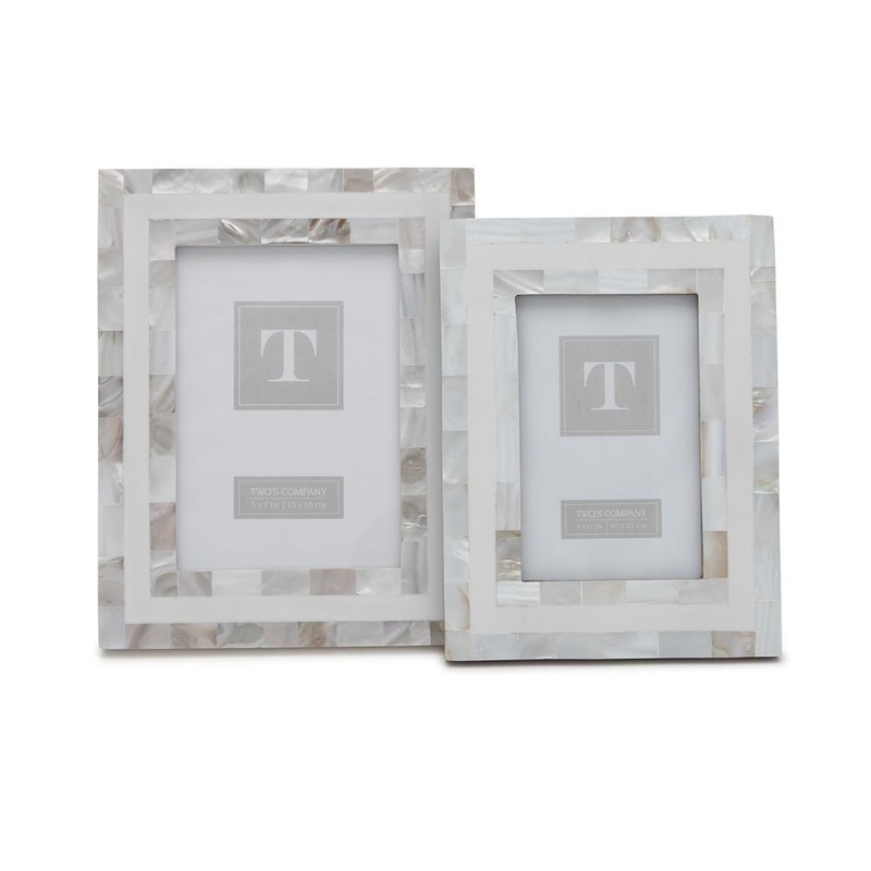 Two’s Company Tile Bar Set of 2 Photo Frame In 2 Sizes: 4 x 6 and 5 x 7