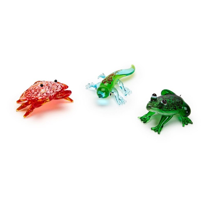 Two’s Company Water Side Friends Glass Figurine in Gift Box 12-Pieces In 3 Styles