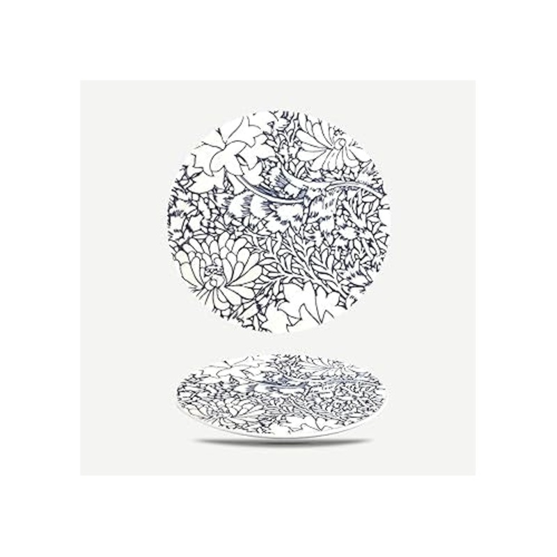 Gusto Buono Flowers 10.24 Floral Design Monaco Ceramic Dinner Plates, Porcelain Dinnerware Set of 6