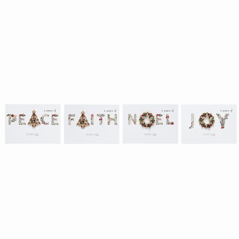 Transpac Christmas Glitz Pins With Display, Set Of 24