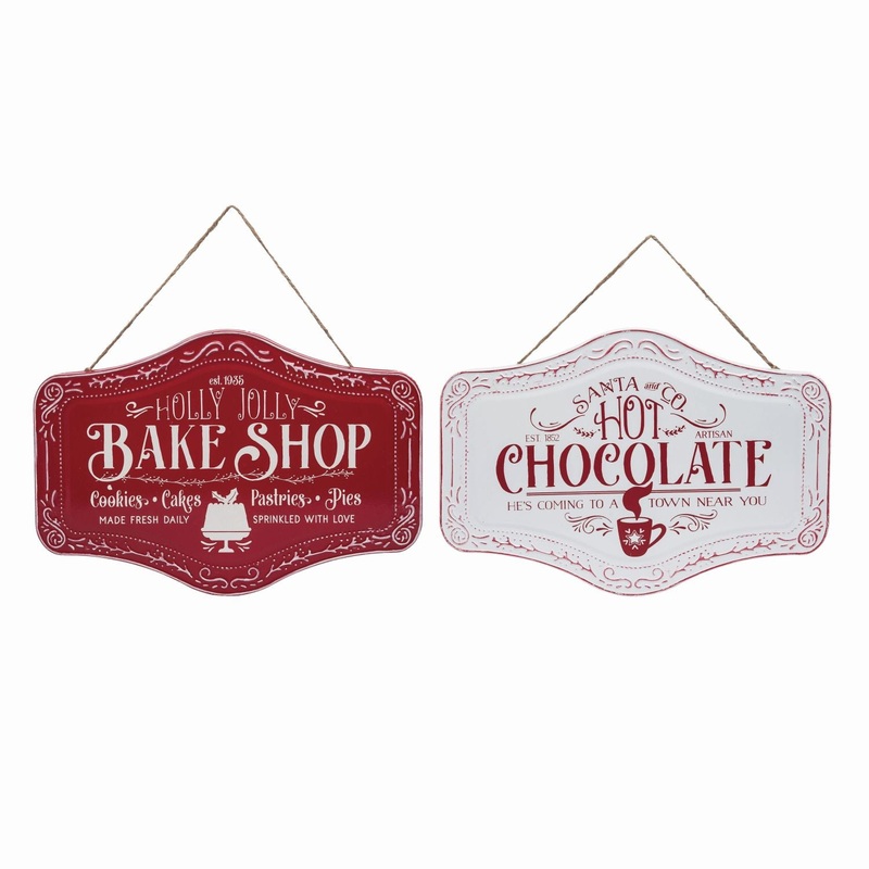 Transpac Metal Baking Christmas Wall Decor, Set Of 2, Assortment