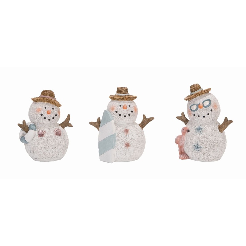 Transpac Resin Shell Sandman Figurine, Set Of 3, Assortment