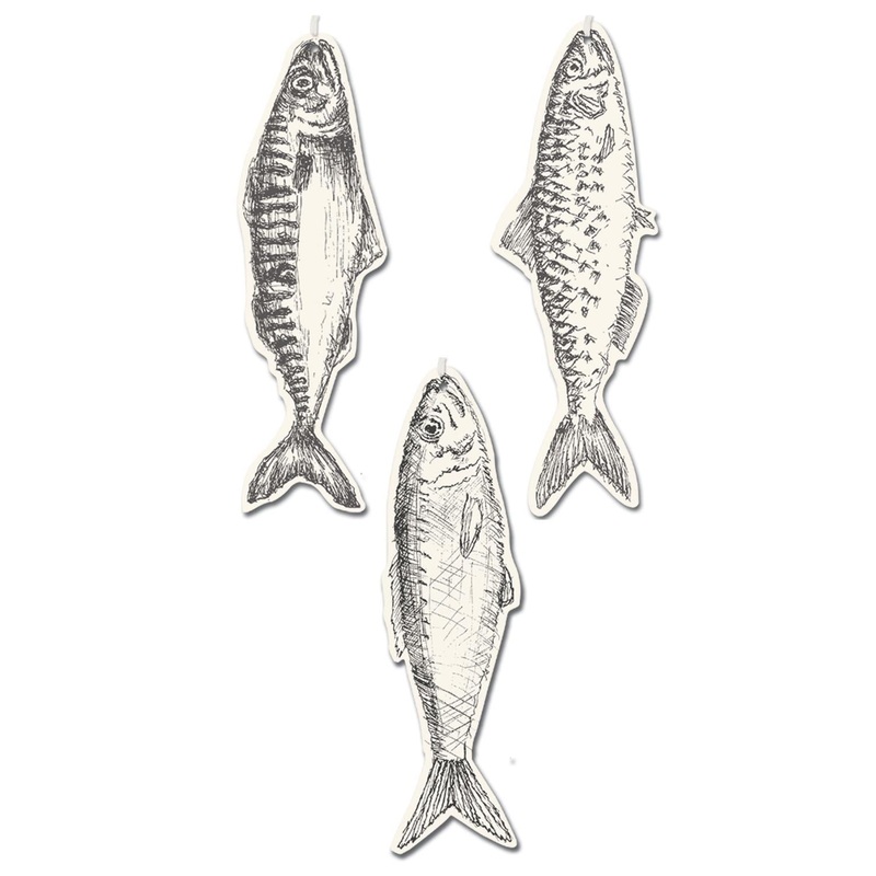 Two’s Company 24-Pieces Fish Tag Assortment Includes 3 Styles (8-Pieces Of Each)