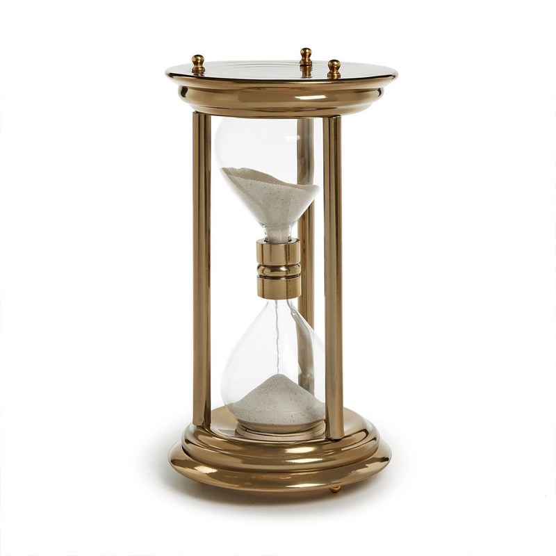 Two’s Company Bristol Decorative Sand Timer (10 Minutes) – Aluminum/Steel