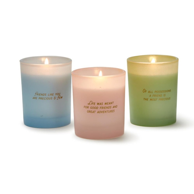 Two’s Company Friendship Scented Candle in Gift Box Assorted 3 Scents / Sayings