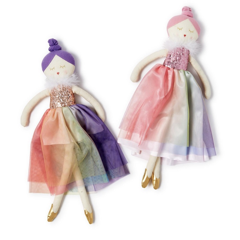 Two’s Company Hand-Crafted Prima Ballerina With Rainbow Tutu Assorted 2 Colors