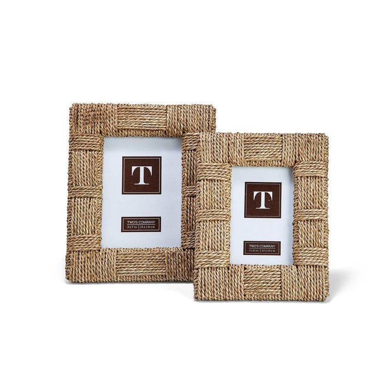 Two’s Company Natural View Photo Frames, Set of 2, Sea Grass