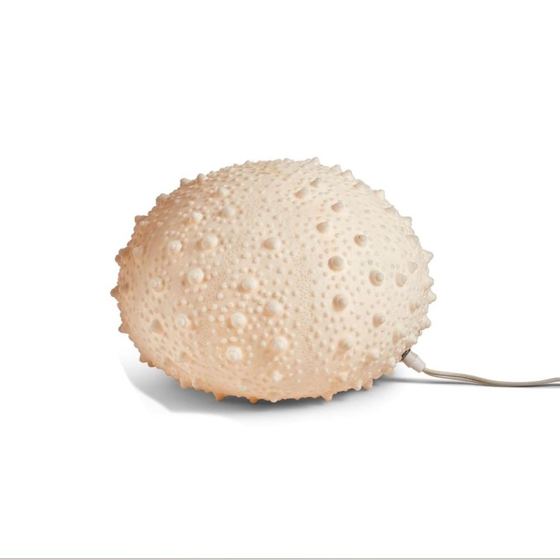Two’s Company Sea Urchin Lamp (UL-listed parts/uses 25W bulb) – Sandstone/Resin