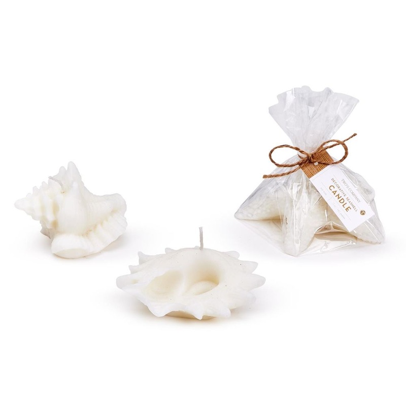 Two’s Company Seashell Decorative Candle 24-Pieces Assortment