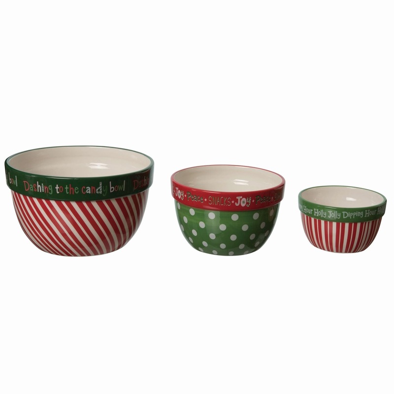 Transpac Dolomite Nesting Snack Bowls, Set Of 3