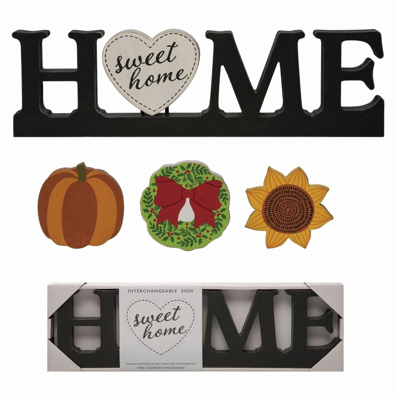 Transpac MDF Home Interchangeable Peg Decor, Set Of 5