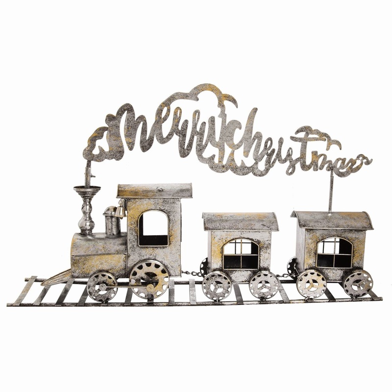 Transpac Metal Christmas Train Kd