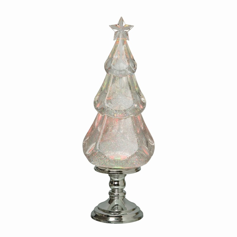 Transpac Plastic Light Up Tree On Pedestal