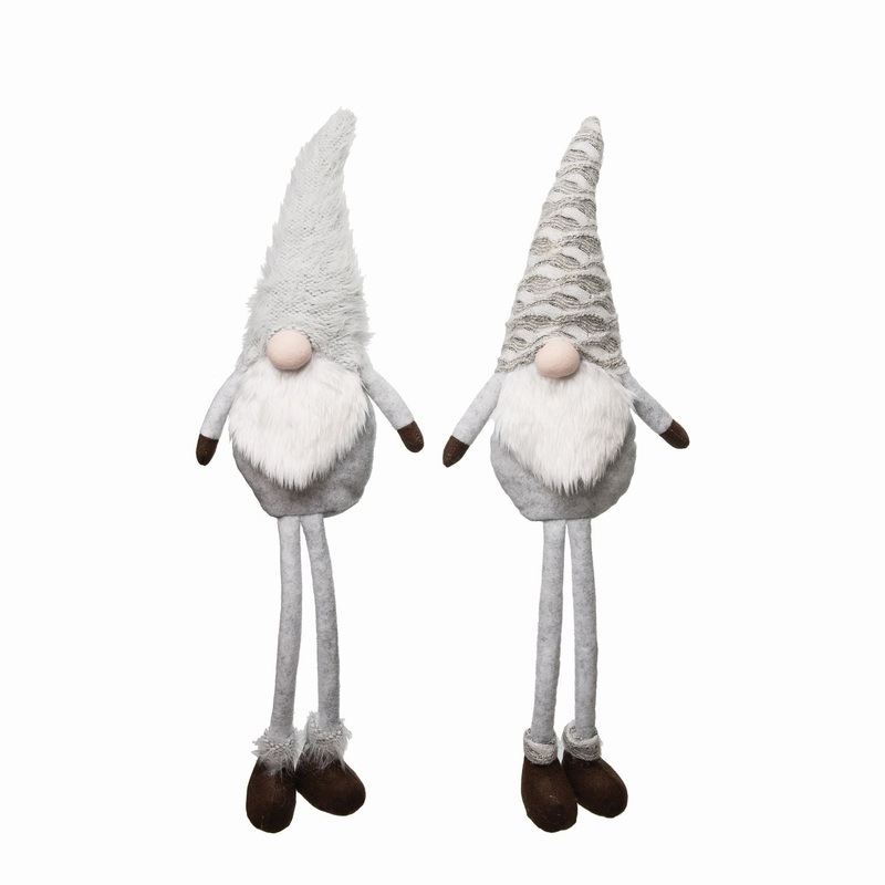 Transpac Plush Birch Gnome Shelf Sitter, Set Of 2, Assortment
