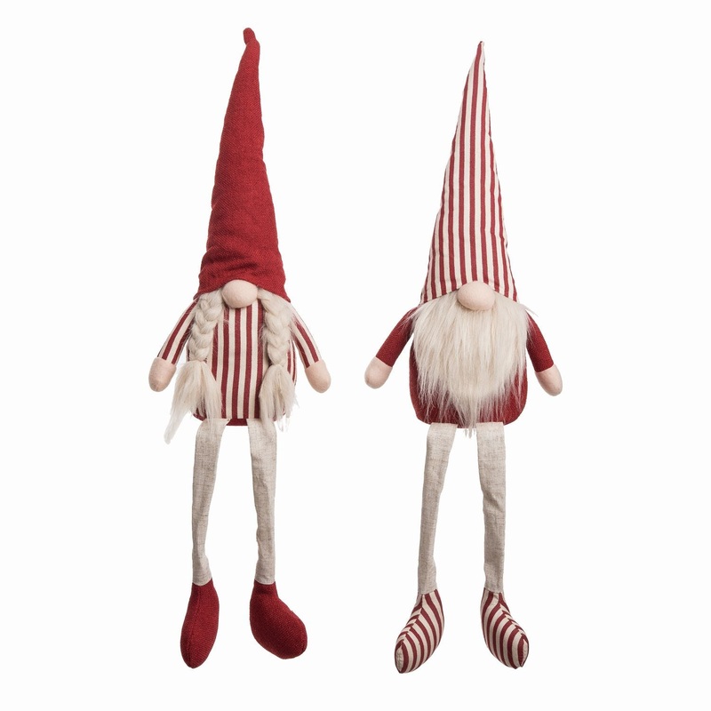 Transpac Plush Gnome Shelf Sitter, Set Of 2, Assortment