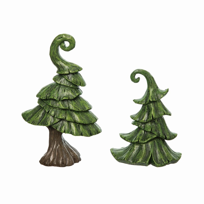 Transpac Resin Funky Tree Figurines, Set Of 2