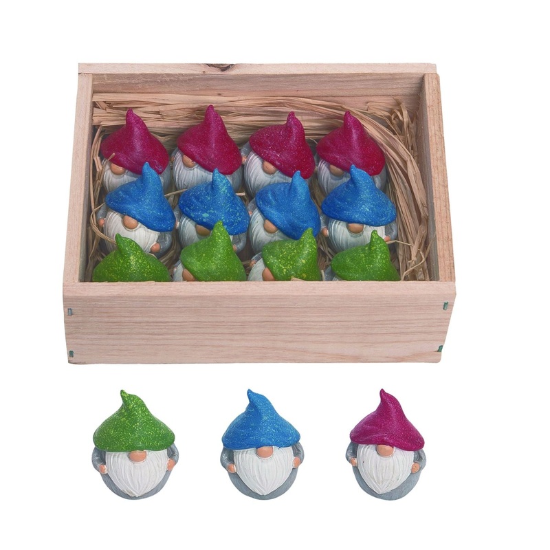 Transpac Resin Mini Gnomes In Box, Set Of 12