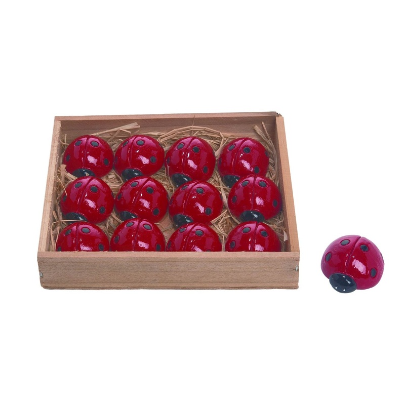 Transpac Resin Mini Ladybugs In Box, Set Of 12