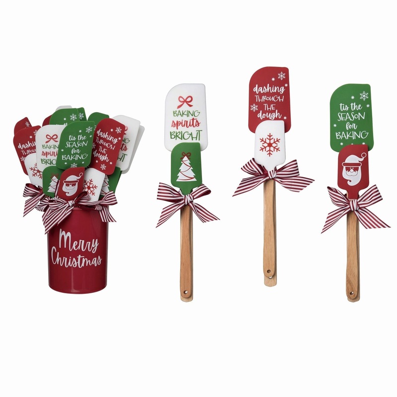Transpac Silicone Large & Small Spatula Gift, Set Of 12