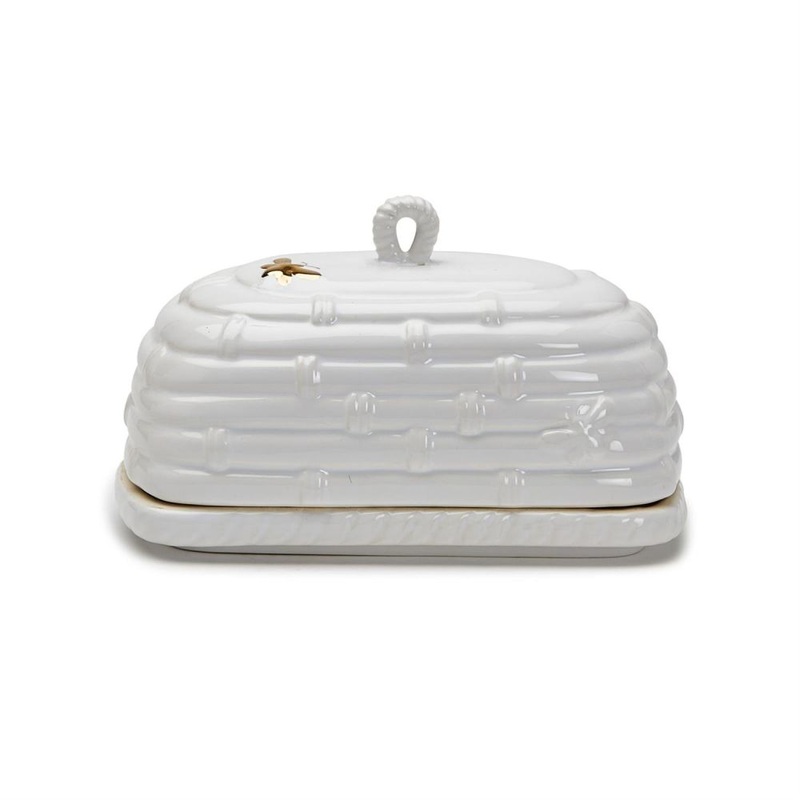 Two’s Company Golden Bee Covered Butter Dish