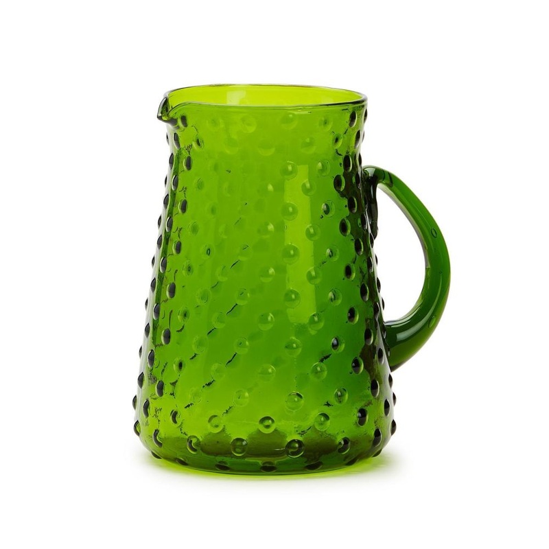 Two’s Company Moss Hobnail Jug (Food Safe) – Recycled Glass