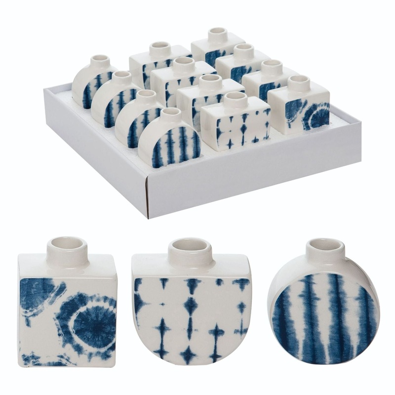 Transpac Dolomite Bud Vases In Pdq, Set Of 12