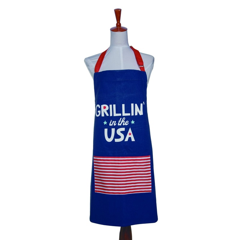 Transpac Fabric Americana Apron