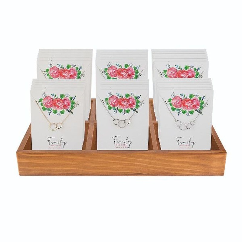 Transpac Family Circle Necklaces With Display, Set Of 36