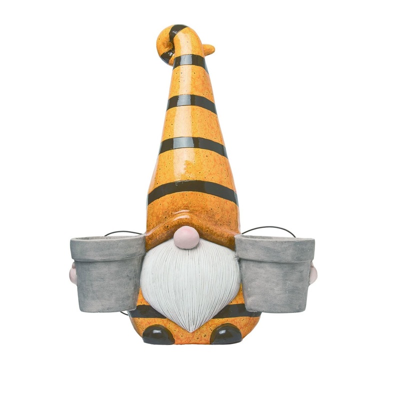 Transpac Jumbo MgO Bee Gnome Planter