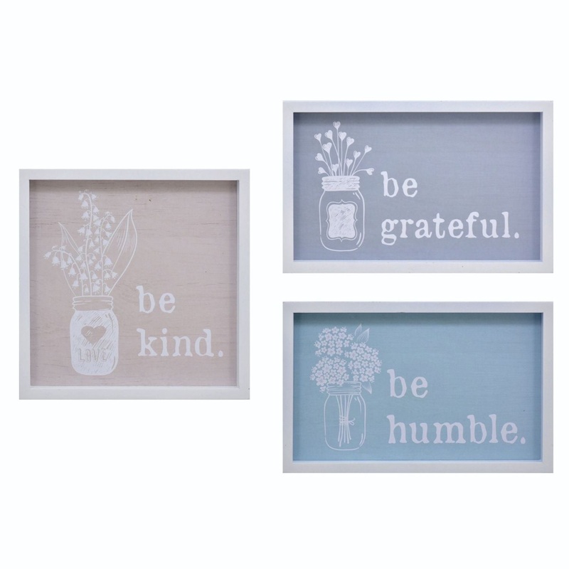 Transpac MDF Daily Reminder Sign, Set Of 3, Assortment