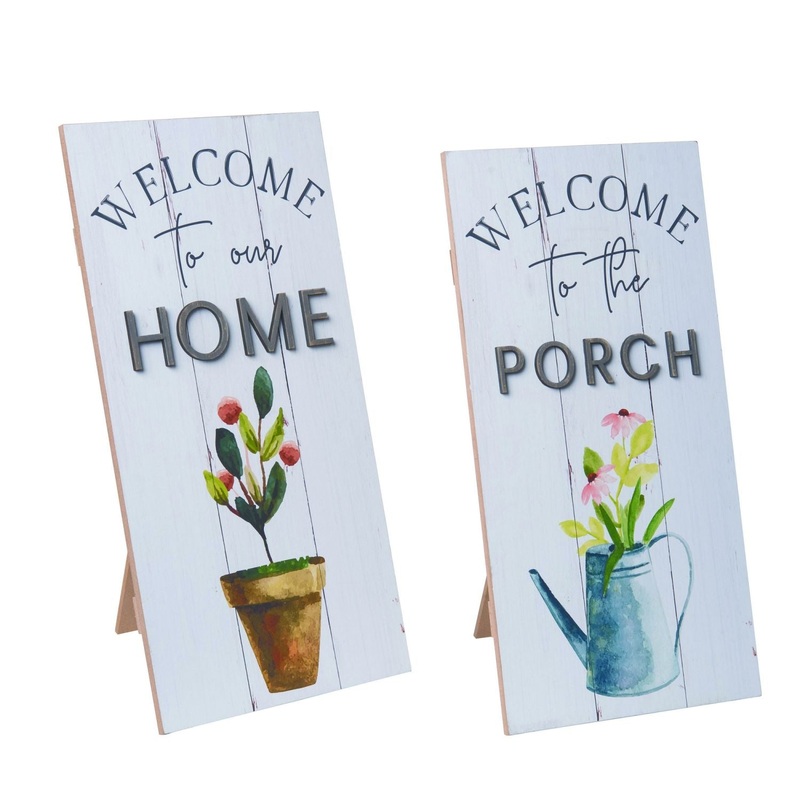 Transpac MDF Garden Accent Wall Decor, Set Of 2, Assortment