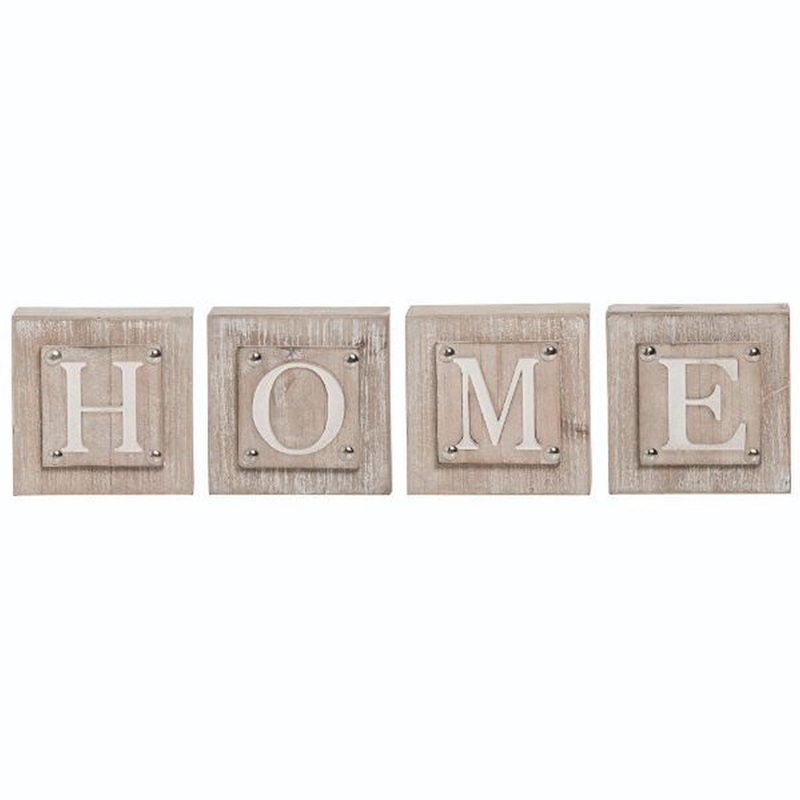 Transpac MDF Home Letter Blocks, Set Of 4