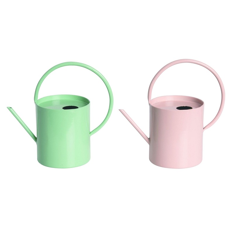 Transpac Metal Matte Watering Can, Set Of 2, Assortment