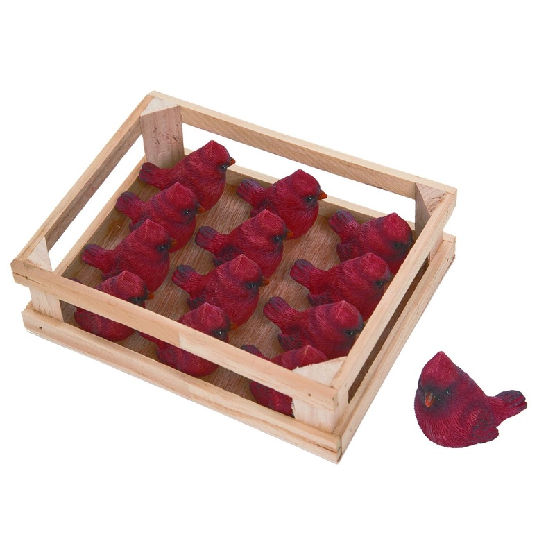Transpac Resin Cardinal In Counter Display, Set Of 12