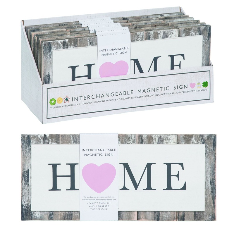 Transpac Wood Changing Seasons Home Sign, Set Of 6