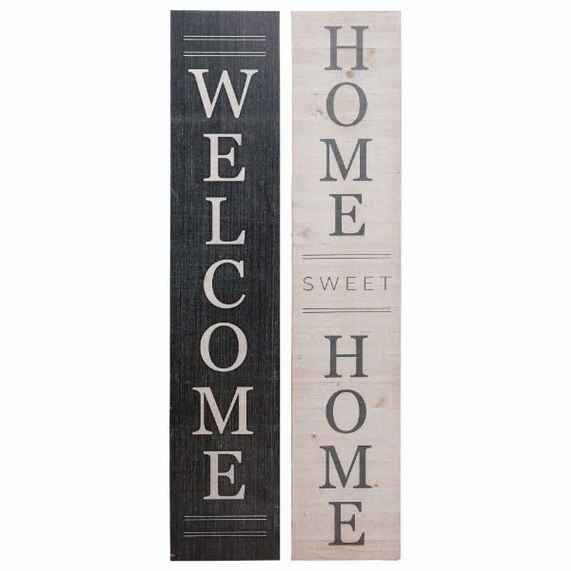 Transpac Wood Porch Sign, Set Of 2, Assortment