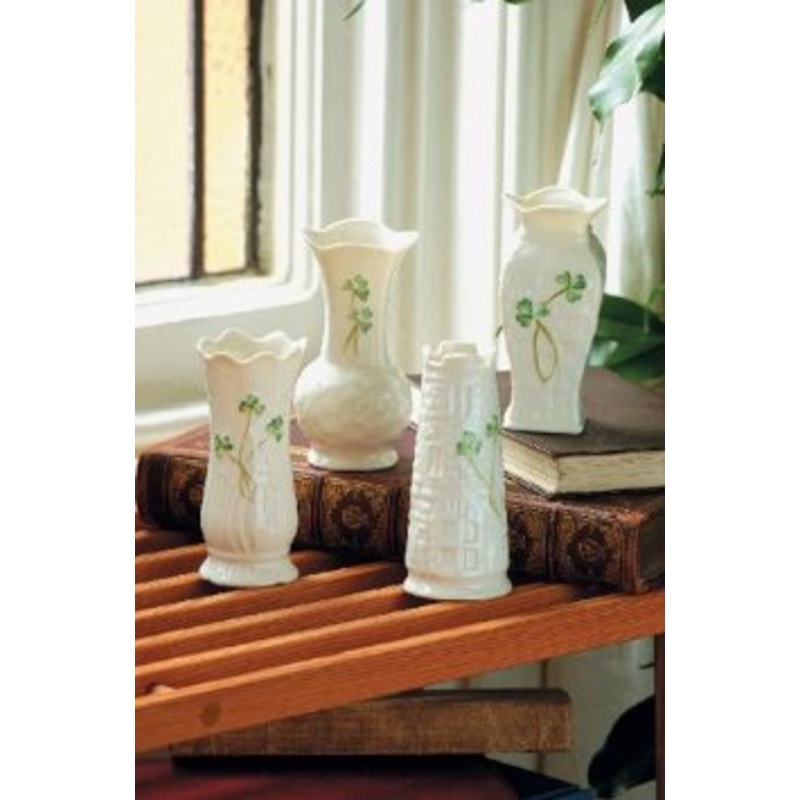 Belleek Vase Collection, Set of 4, Mini, China.