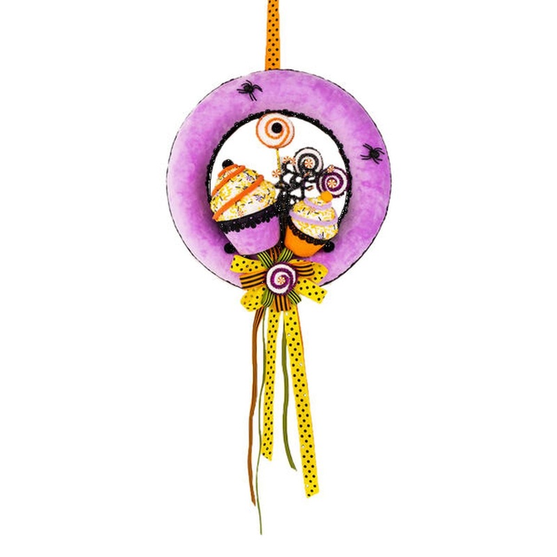 December Diamonds Trick Or Treat – 32 Halloween Cupcake Wreath, Purple