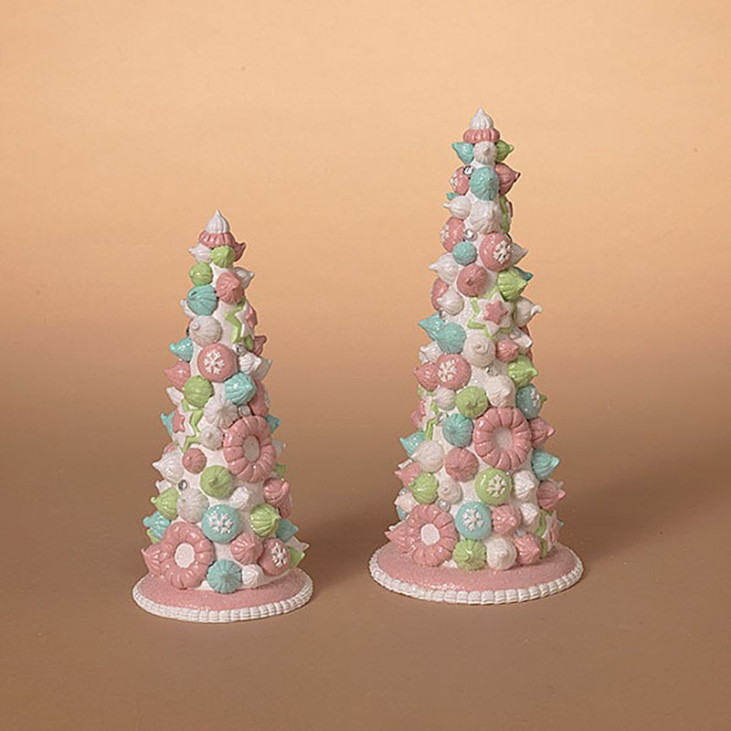 Gerson Company Set of 2 Clay Dough Holiday Ice Cream Trees