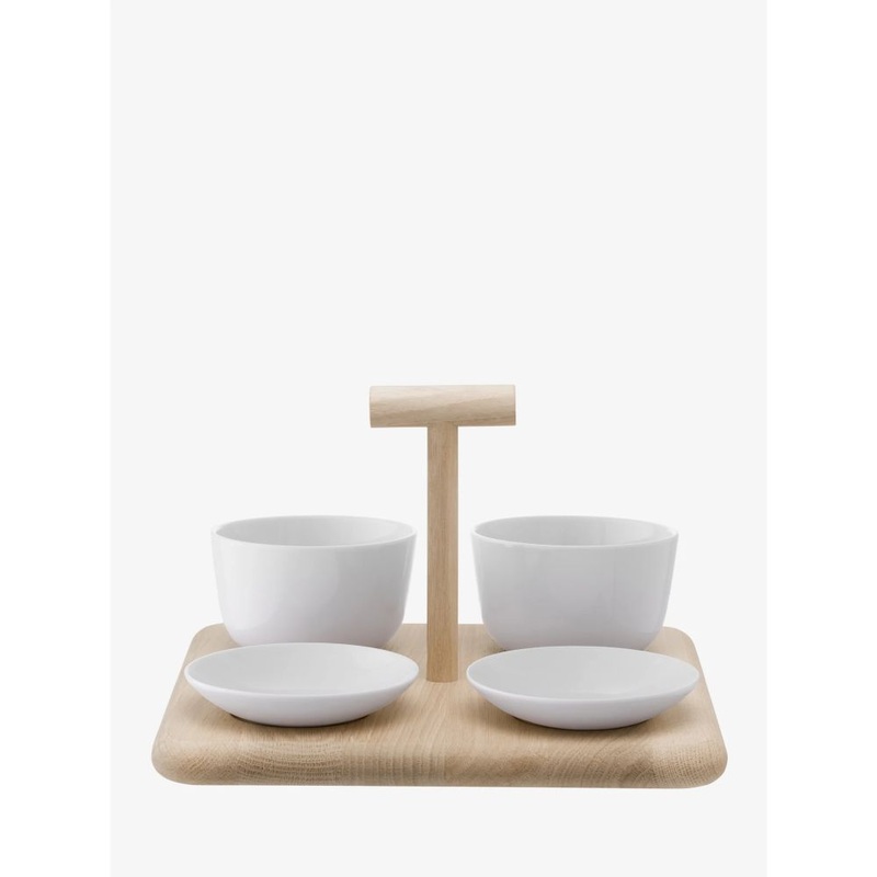 LSA International Dine Quad Set & Oak Base L10.25In W10.25In