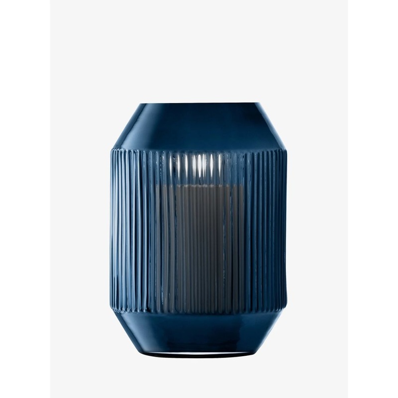 LSA International Rotunda Lantern/Vase H10.25In Sapphire