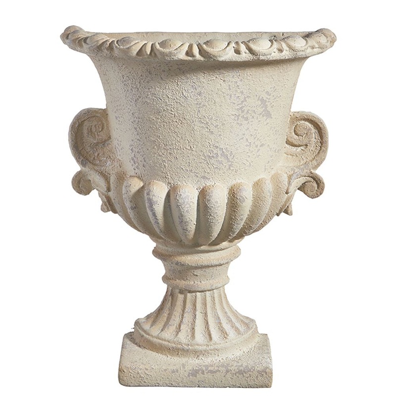 Raz Imports 2023 Paris Apartment 21.25 Stone Finish Pedestal Wall Urn.