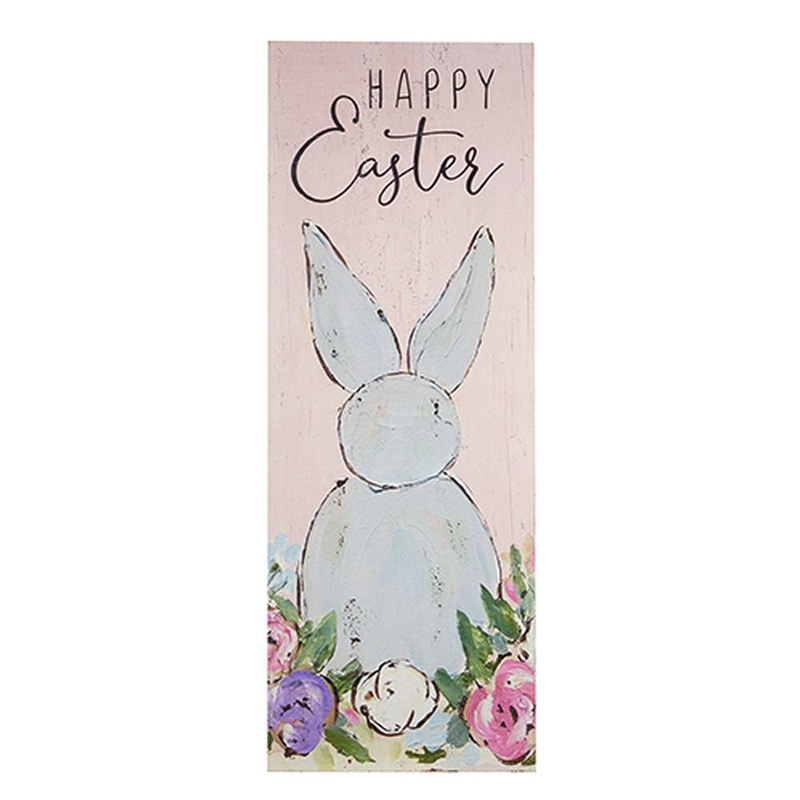Raz Imports 2023 The Meadow 47.5 Happy Easter Bunny Porch Sign