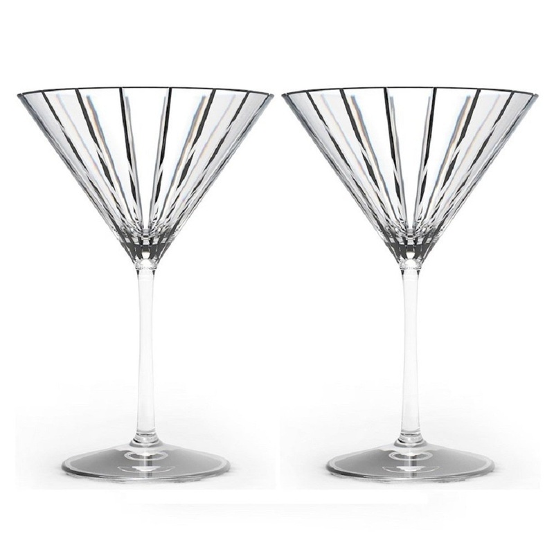 Rogaska Avenue Martini 11 Oz Set/2