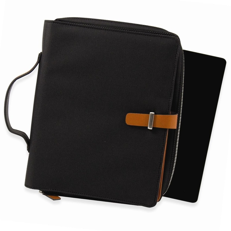 Saddle Leather & Ballistic Nylon Tablet Carrying Case