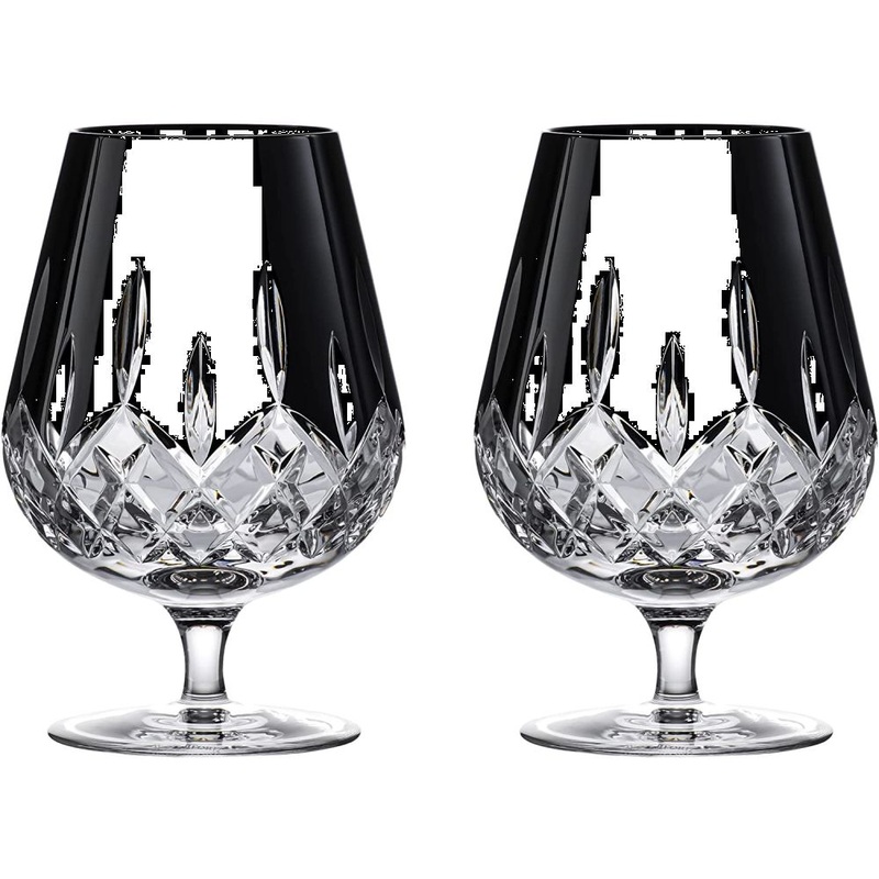 Waterford Connoisseur Lismore Black Brandy Balloon 17 Oz Set Of 2